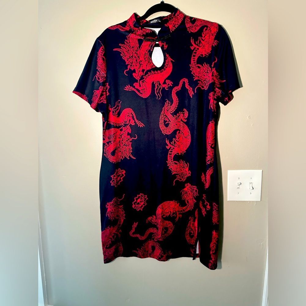Plus Chinese bodycon dress